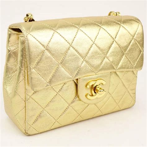 chanel quilted satin gold evening bag|original quilted Chanel bag.